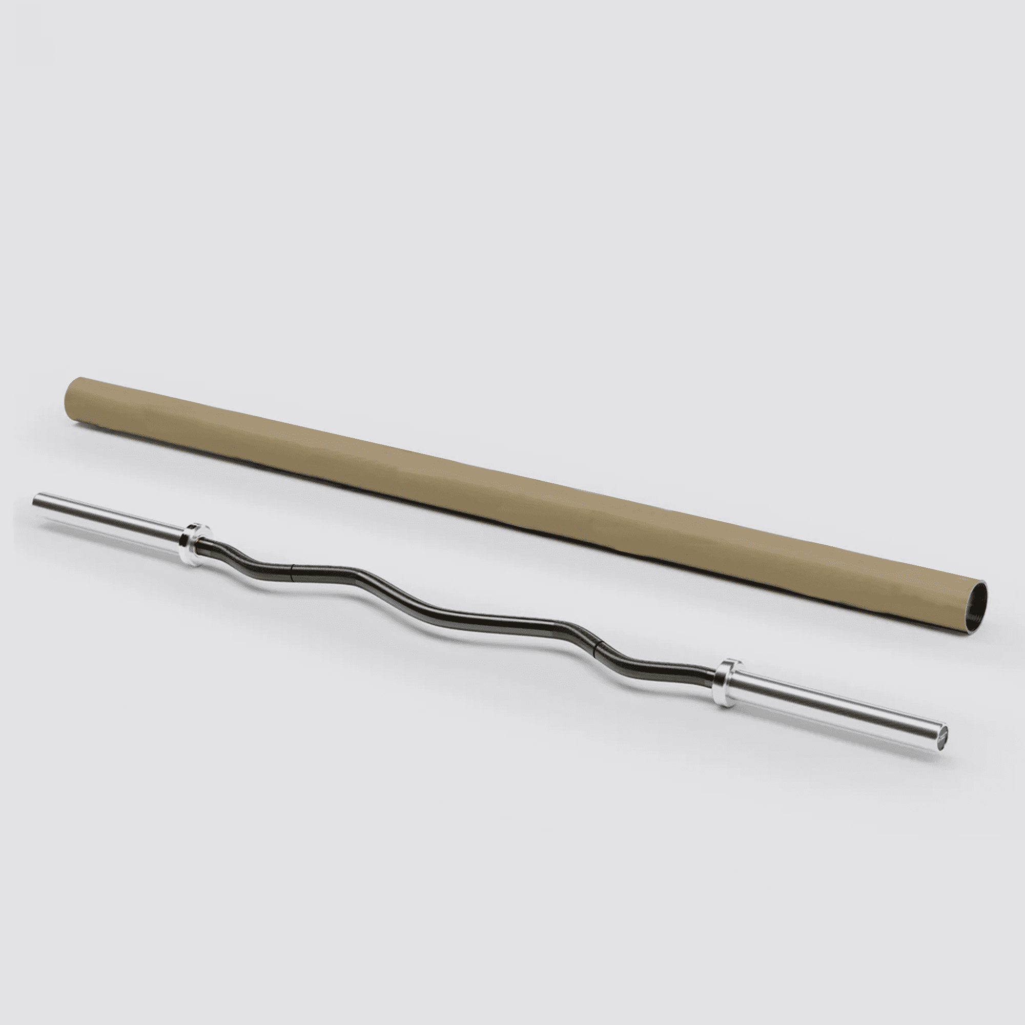 RitKeep 4ft Olympic EZ Curl Bar for Arm Workouts, Chrome Shaft