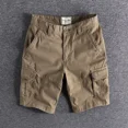 thumbnail image 2 of Pantalones cortos cargo para hombre, color caqui, con bolsillos, ropa para hombre, moda Y2k 2024, ropa de calle de algodón, nueva en ancho, 2 of 5
