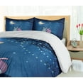 thumbnail image 5 of Ambesonne Half Moon Duvet Cover Sets, Rabbit Couple Art, 2-King, Azure Blue Night Blue, 5 of 7