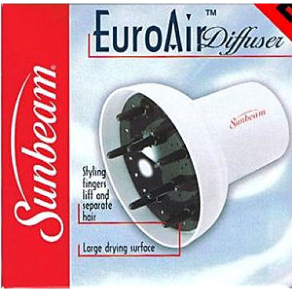 Sunbeam EuroAir Diffuser with Styling Fingers for most Hair Dryers