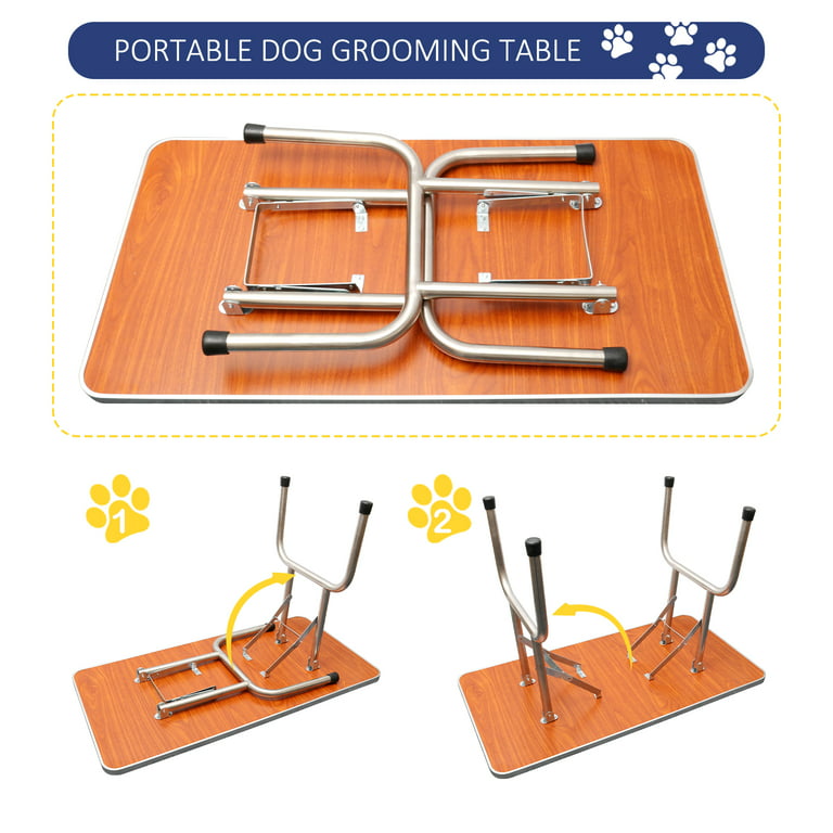 Rhomtree Professional 36 Adjustable Pet Grooming Table Heavy Duty with Arm  & Nosse & Mesh Tray for Large Dog Cat Shower Table Bath Station, Maximum