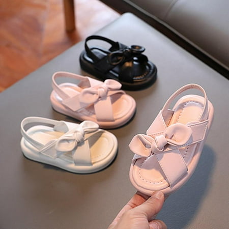 

Kids Baby Girls Sandals Bowknot Non-slip Outdoor Toddler Summer Sandals First Walkers Shoes