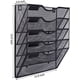 thumbnail image 4 of Organizador de archivos y revistas de 5 niveles de metal negro para montaje en pared, 4 of 8