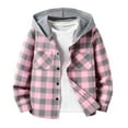 thumbnail image 3 of LIJCC Boy's Oversized Shacket Tops Flannel Hoodie Shirts with Hood Casual Button Down Plaid Shirt Classic Cotton Jackets Long Sleeve Stylish Hooded with Pocket, 3 of 3