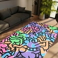 thumbnail image 5 of LaModaHome Non-Slip Rug Home Decoration Washable Mat Child Stain Resistant Living Room Kitchen Carpet - Size: 3,3X5,9ft(100X180cm), 5 of 5
