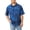Extreme Blue, variant on Men’s Short Sleeve Button-Down Camp Shirt, 4-Way Stretch, UPF 50+ Sun Protection, Vented Back, Zipper Pocket, Dark Gray | Size L