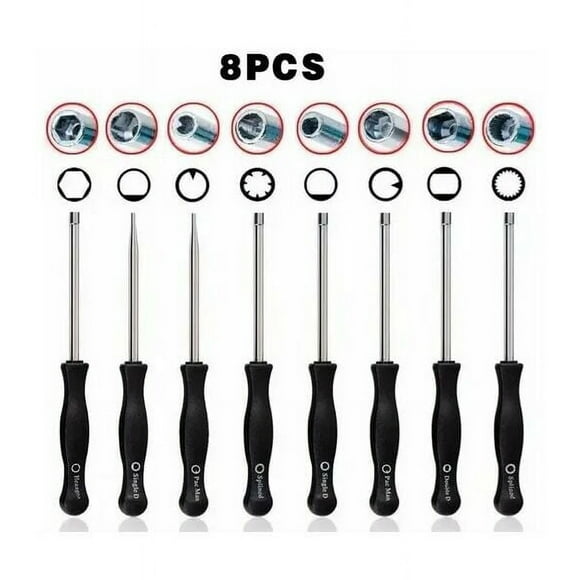 Carburetor Tool Set For 2 Cycle Small Engines, Stainless Steel Construction Screwdriver Marked Handle, Ergonomic Grip For Seamless Brushcutter And Chainsaw Adjustment (8-Piece)