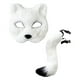 thumbnail image 2 of Conjunto de accesorios de cola de máscara de gato falso, accesorios de disfraces de cosplay de animales para espectáculos escénicos Blanco, 2 of 8