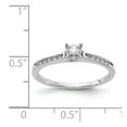 thumbnail image 3 of Solid 14K White Gold Diamond Ring Band Size 5.5 (.1 cttw.), 3 of 4