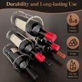 thumbnail image 3 of Lily's Home Countertop Wine Rack - Freestanding 6 Bottle Holder for Wine Storage, Perfect for Kitchen Countertop, Cabinet Organizer, or Wine Bar- set of 2, 3 of 7