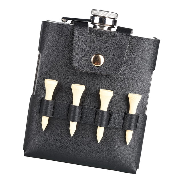Set de regalo de termo de golf para hombres y mujeres, cumpleaños, personalizado, de acero inoxidable Negro