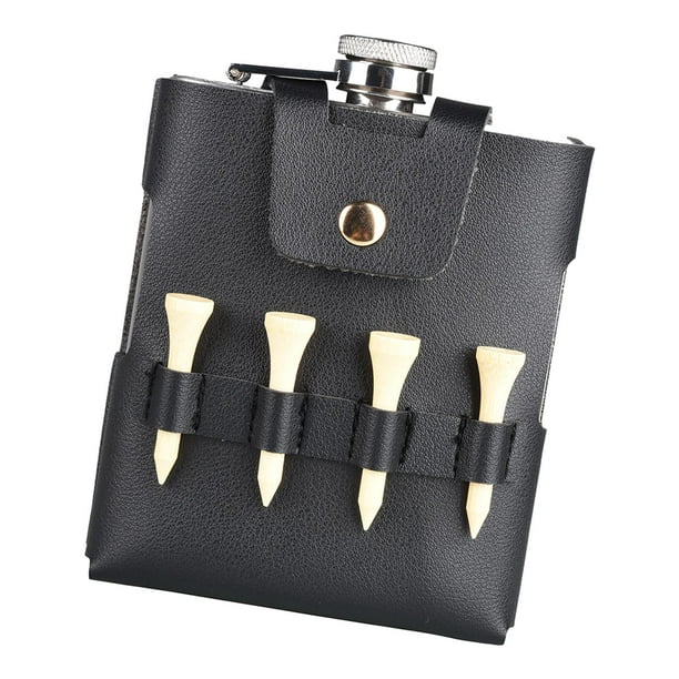 Set de regalo de termo de golf para hombres y mujeres, cumpleaños, personalizado, de acero inoxidable Negro