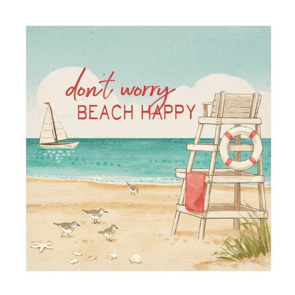 Trademark Fine Art Landscape Canvas Art ' Beach Time Iii ' by Janelle Penner