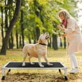 thumbnail image 5 of Veehoo Chew Proof Dog Bed, Rustless Aluminum Frame and Textilene Mesh Fabric, Black, Large, 5 of 8