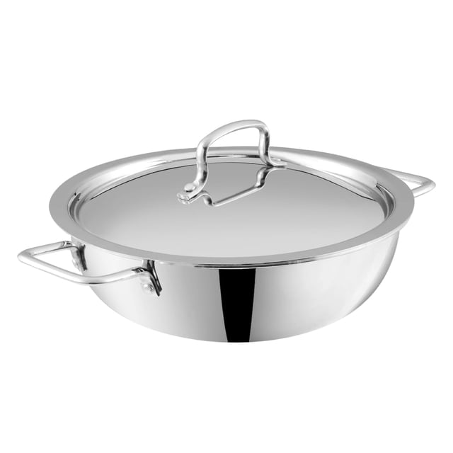 Kadai Vinod Platinum Triply de Acero Inoxidable 26 cm para Inducción