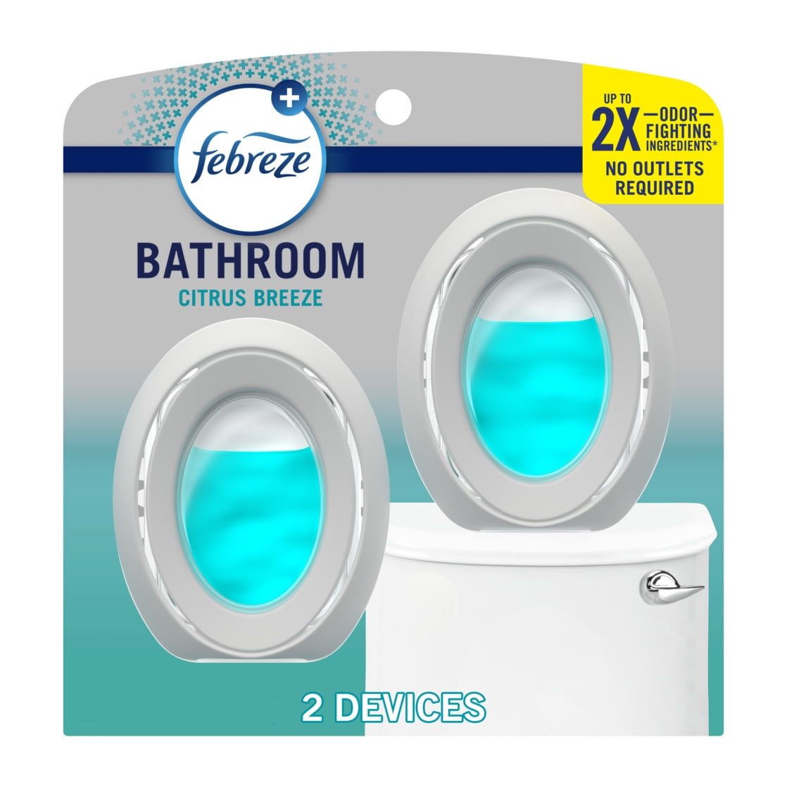 (3 pack) Febreze BATH Air Freshener, Odor-Fighting, Kitchen Odor Fighter Scent, 2 Count