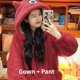 thumbnail image 1 of Camisón grueso y cálido de franela para mujer, Pijama largo con capucha de Animal, bata de Cosplay, ropa de dormir de felpa, Invierno, 1 of 2