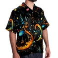 thumbnail image 2 of Note Men's Button Down Hawaiian Print Short Sleeve Casual Summer Beach Shirts, 2 of 6