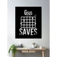 thumbnail image 2 of Gsus Saves Poster Wall Art, Modern Wall Decor For Living Room Bedroom, 24x36 UNFRAMED, 2 of 3