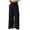 15# Black, variant on Women's Wide Leg Bow Tie Wrap Pants Casual Work Dress Pants Khaki M