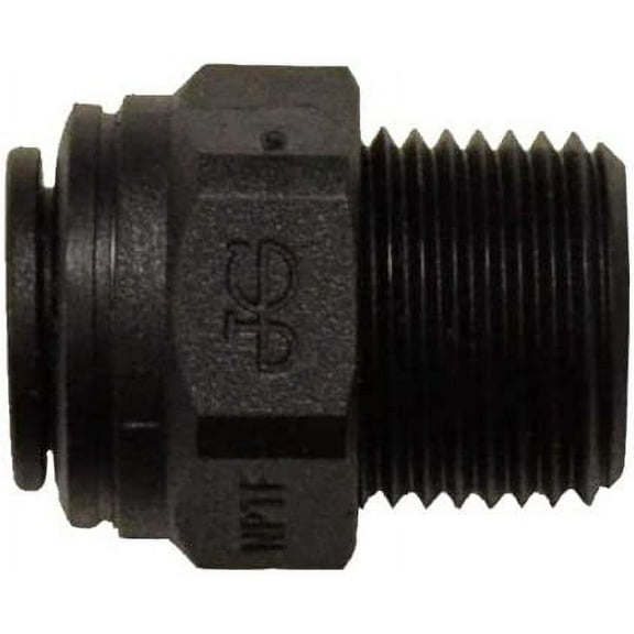John Guest Speedfit PP010821E Black 1/4" OD X 1/8" NPTF Polypropylene Push-to-Connect Male Connector (10-Pack)