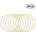 thumbnail image 3 of 8 Pcs Anneaux Attrape-Rêves Cerceaux en Métal Anneau Macramé pour Artisanat, Fournitures Macramé et Attrape-Rêves, Or, 3 of 7