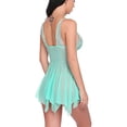 thumbnail image 3 of Camisón de perspectiva de vestido de encaje floral encantador para mujer, verde, XL Inevent XX000215-19, 3 of 7