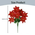 thumbnail image 3 of AQITTI Christmas Artificial Flowers Poinsettia Christmas Decorations Fake Bushes Flower Arrangement for Xmas Christmas Table Centerpieces Vase Fillers Winter Holiday Decoration 5 Bundles, 3 of 9