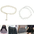 thumbnail image 3 of Jumpingount 90cm pantalones de cintura de moda cadena de cintura clásica amor corazón hueco faja para mujeres estilo Hip Hop cinturones de cintura de moda Cinturones plata Amor Jumpingount AP1632-01B, 3 of 6