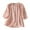 Pink, variant on Classic-Fit Long-Sleeve Dress Women's Cotton Linen Button Short Sleeve Shirts Summer Loose Crew Neck Casual Boho Top Vintage Embroidered Blouse Tops