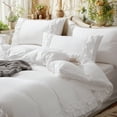 thumbnail image 2 of Boho Ruffled Comforter Set Super Soft Cozy Bedding Set with Pillowcases Elegant Chic Bedroom Decor Rustic Farmhouse Quilt Comforter 3 Pcs Set, 2 of 8