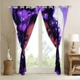 thumbnail image 5 of Black Blackout Curtains Afro Curtains for Living Room 2 Panels 42"Wx63"L,Purple Bow American African Princess Magical Curtains & Drapes,Kawaii Room Decor, 5 of 6