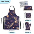 thumbnail image 3 of Cool Owls Stars Apron Set with Oven Mitts Pot Holders Set of 5 Kitchen Stuff Accessories, 3 of 6