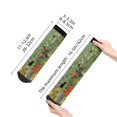 thumbnail image 2 of Salouo Botanical Garden With Cats Pattern Unisex Middle Tube Socks,Middle-Finger Knee High Socks Over The Calf Tube Stocking Crew Stockings for Women and Men Tube Socks, 2 of 8