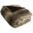 thumbnail image 2 of SAFAVIEH Luxe Sheen Striped Faux Fur Throw, 50" x 60", Coco, 2 of 3