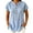 Blue, variant on Women Linen Short Sleeve Notch Neck Plain Henley Tops Blouse Casual Summer Trendy Tee Shirts 2026 Vacation Fashion Clothes by Awwp Blue S