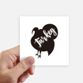 thumbnail image 1 of Turkey Black And White Animal Sticker Square Waterproof Stickers Wallpaper Car Decal, 1 of 1