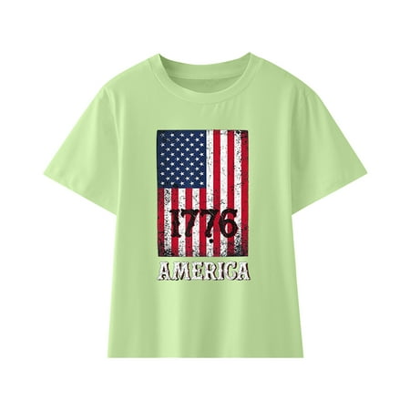 

Kids T-Shirts 4th Of July 3D Graphic Printed Tees Boys Toddlers Girls Baby Independence Day Fashion Tee Shirts Short Sleeve Unisex Casual Tops Child Clothing Streetwear Dailywear
