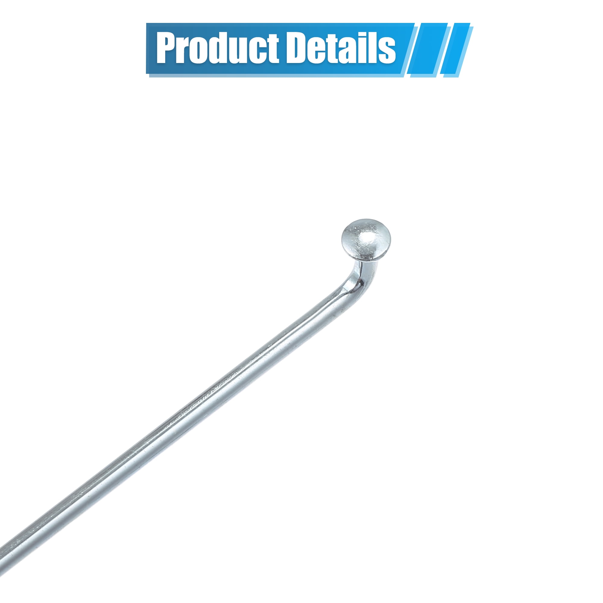Unique Bargains 12pcs 14G J Bend Motorcycle  Bicycle Galvanized Spokes Silver 10.04"