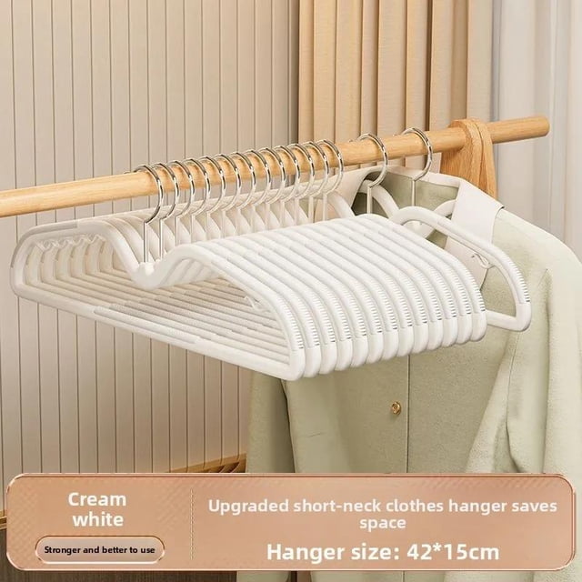 10PCS Anti Slip Hanger Household Clothes Hanger Plastic Non Marking and Anti Slip Hanger Clothing Rack Drying Rack for Clothes