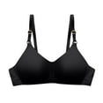 thumbnail image 4 of ALLLIST Wirefree Women's Bras Unlined Full Coverage Training Plain Black Soft T Shirt Lingerie for Women Size S-XL, 4 of 5