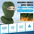 thumbnail image 4 of WEST BIKING Balaclava Mask for Men Winter Warm Hooded Ski Mask Cap, Green, 4 of 10