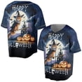 thumbnail image 3 of Happy Halloween Maine Coon Witch Pumpkins Bats All Over Print 3D Baseball Shirt Cat Lover Kitten Owner Gifts Softball Sport - 13012, 3 of 6