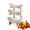 Apricot-3 Tier, variant on 3 Tier Countertop Fruit Basket Organizer – Oval Bamboo Stand with Detachable Bowls, Space-Saving Vertical Storage for Fruits, Vegetables, Snacks