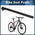 thumbnail image 4 of Unique Bargains Bike Seat Post Bike Saddle Post Seat Tube Aluminum Alloy Black Extra Long Adjustable Angle with Fixing Clip Black 30.4*450mm, 4 of 7