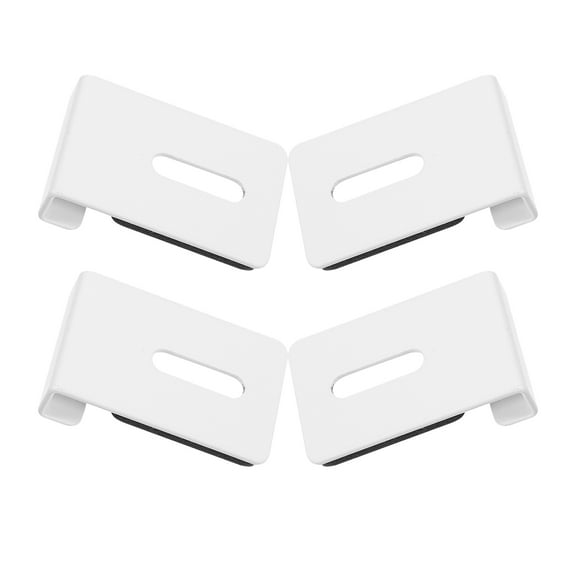 White Stainless Steel Mirror Bracket Utility Hanger for Ceiling 4pcs