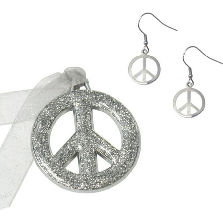 Gloria Duchin 2pc Peace Ornament and Earrings Set
