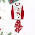 thumbnail image 1 of Ensemble de Pyjama Familial 2 Pcs Décontracté avec Orignal Imprimé, Haut à Manches Longues et Pantalon, Tenue Quotidienne, 1 of 8