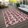 thumbnail image 6 of Addison Rugs Chantille Indoor/Outdoor Transitional Abstract Burgundy Washable Rectangle Rug, 5' x 7'6", 6 of 6