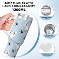 thumbnail image 3 of Lsque Skiing penguin Bear Pattern 40 OZ Ice Bully Cup with Handle and Straw, Double Wall Stainless Steel Tumbler Travel Coffee Cup with Lid for Christmas Present, 3 of 8